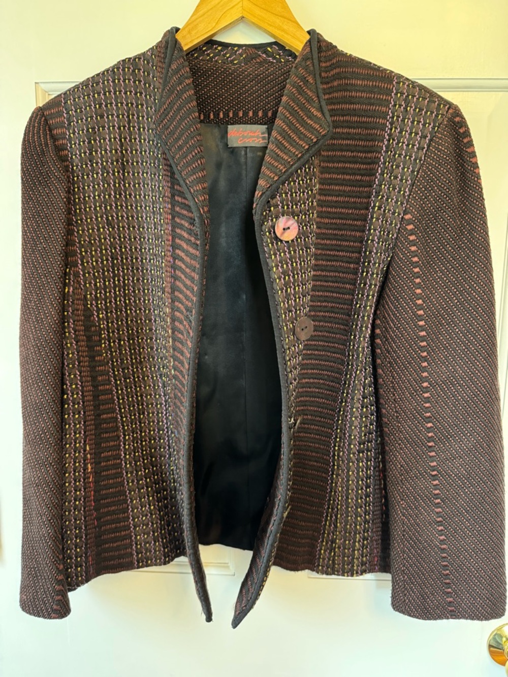 Vintage Deborah Cross BrownBlack Blazer